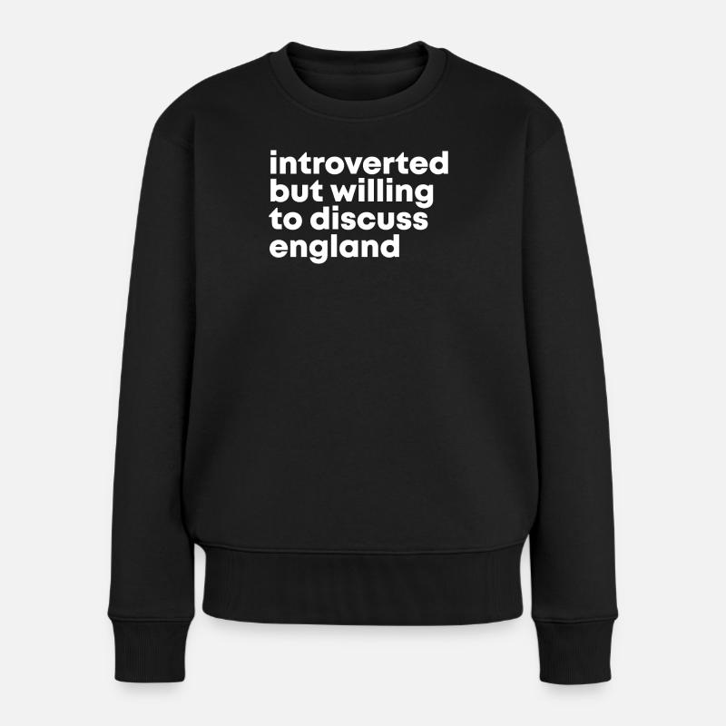 England - Frauen Premium Bio Pullover - Schwarz