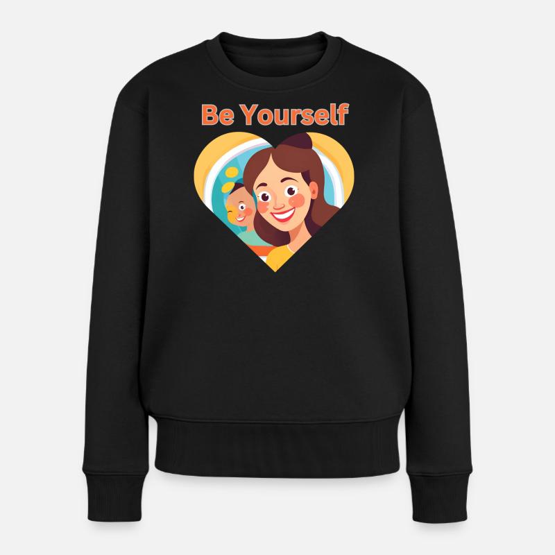 Soyez vous-même - Confiance, amour de soi et force - Pull Premium bio Femme - noir