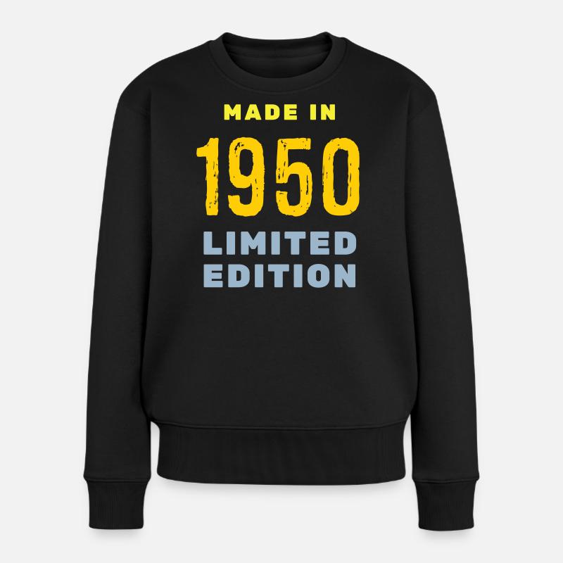 1950 - Frauen Premium Bio Pullover - Schwarz
