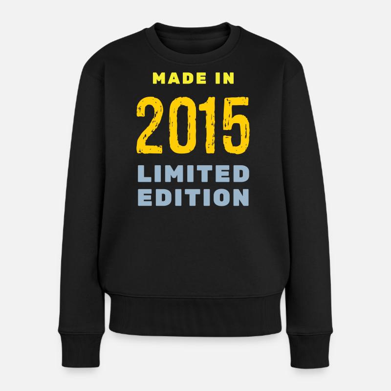 2015 - Frauen Premium Bio Pullover - Schwarz