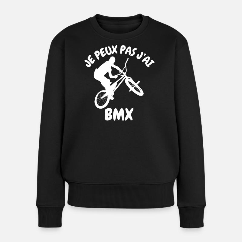 Je peux pas j'ai bmx - Pull Premium bio Femme - noir