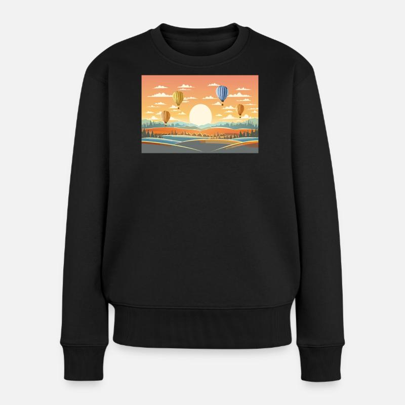 Montgolfières - Pull Premium bio Femme - noir
