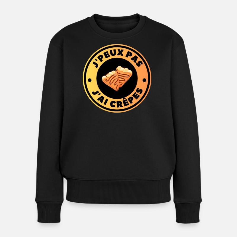 J'peux Pas J'ai Crêpes - Pull Premium bio Femme - noir
