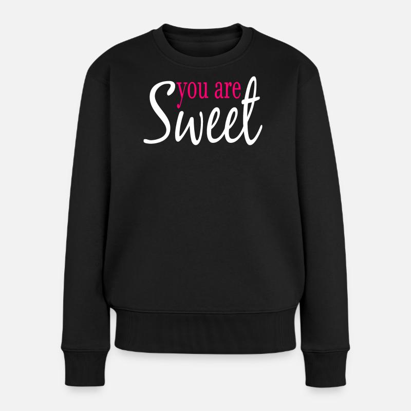 Message d’amour inspirant dans le style de la police - Pull Premium bio Femme - noir