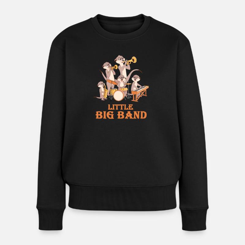 Meerkat Little Big Band - Pull Premium bio Femme - noir