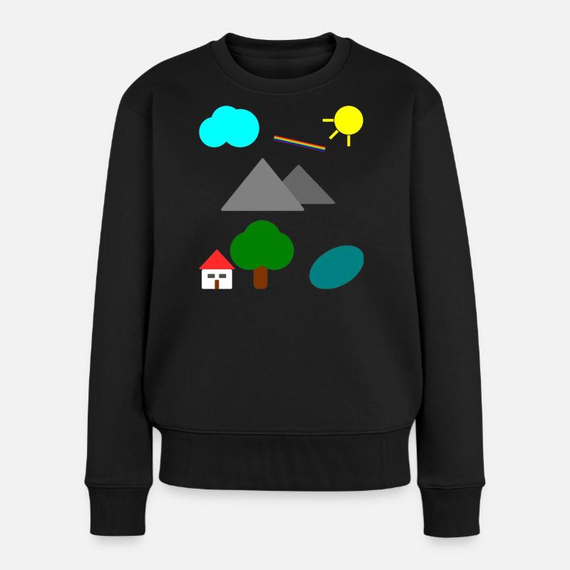 Paysage Simple - Pull Premium bio Femme - noir