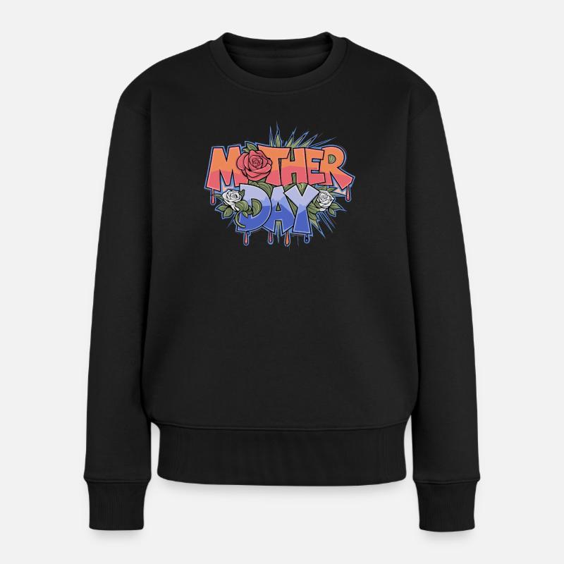 Graffiti Fête des Mères - Pull Premium bio Femme - noir