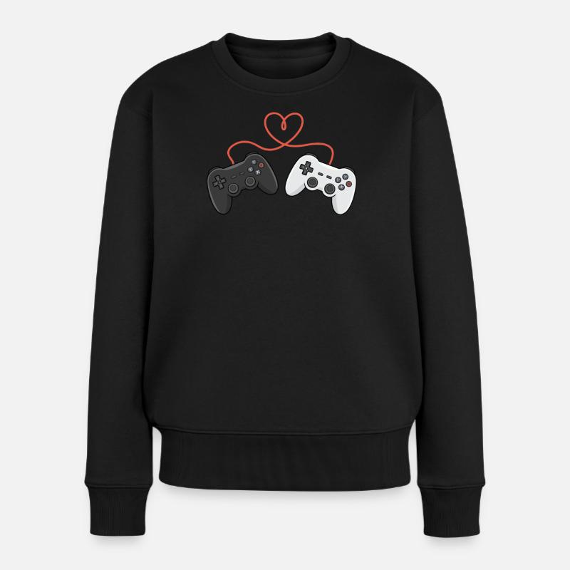 Heartwired Controllers Duo - Women's Premium Organic Jumper - black
