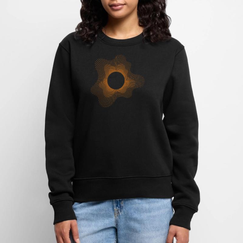 Solar Eclipse Geometric Design Women's Premium Organic Jumper