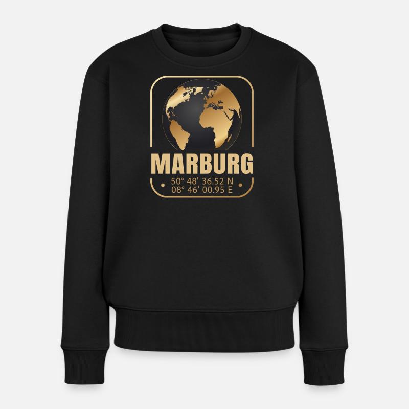 Marburg - Frauen Premium Bio Pullover - Schwarz