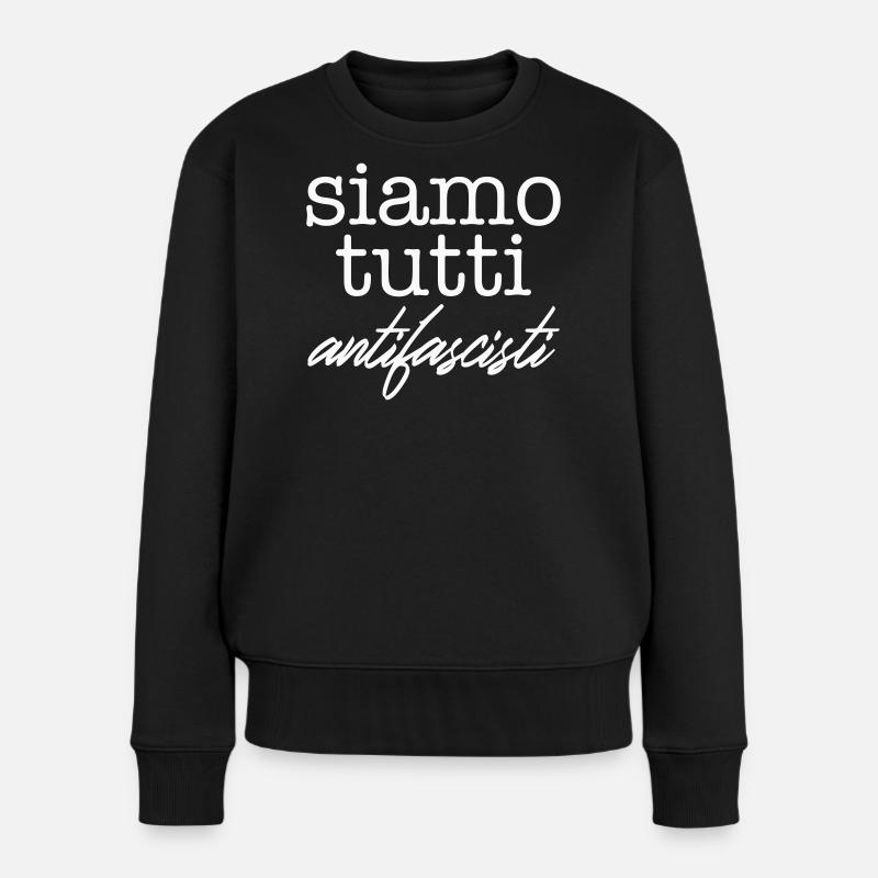 Siamo tutti antifascisti – Montrer une position claire - Pull Premium bio Femme - noir