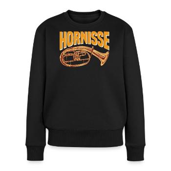 Hornisse - Tenorhorn Design für Orchester Musiker - Frauen Premium Bio Pullover - Schwarz - Vorne - Julia (174cm)