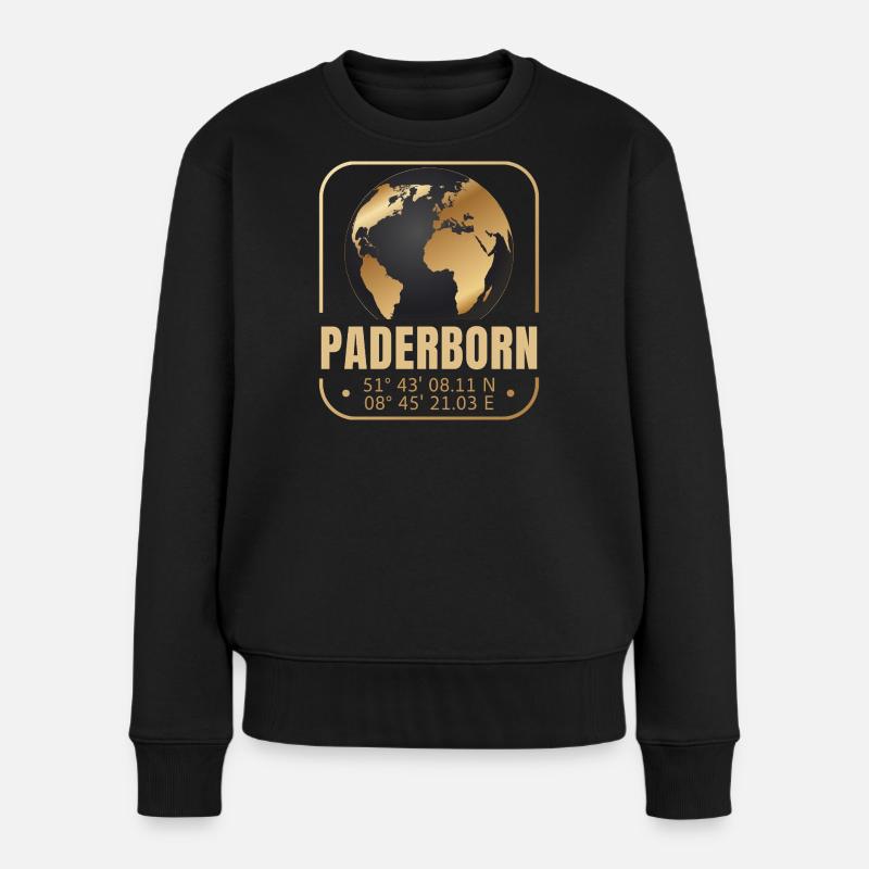 Paderborn - Frauen Premium Bio Pullover - Schwarz