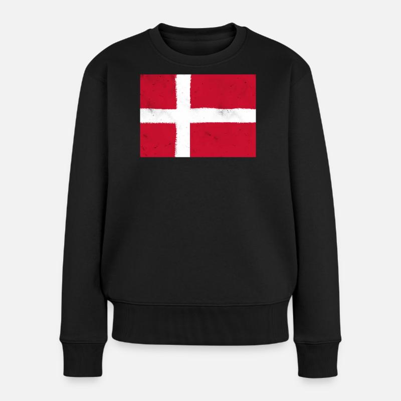 Drapeau du Danemark – couleurs nationales du Danemark - Pull Premium bio Femme - noir