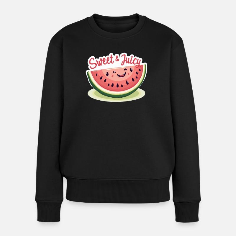 Vibrations de fruits sucrés et juteux - Pull Premium bio Femme - noir