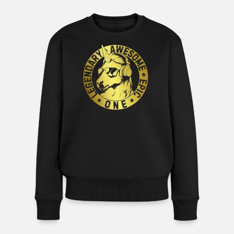 LEGENDÄRES, GROSSARTIGES, EPISCHES - Frauen Premium Bio Pullover - Schwarz