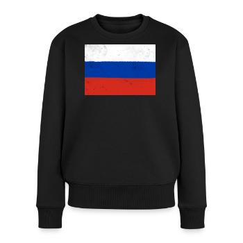 Flag of Russia - Women's Premium Organic Jumper - black - Front - Julia (174cm)