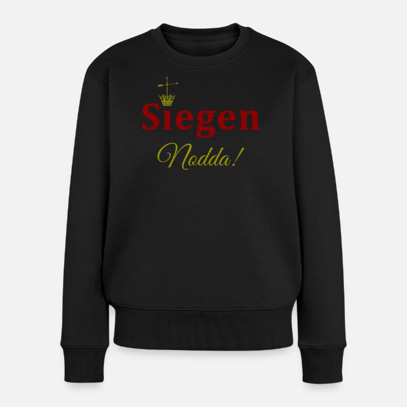 Krönchen Stadt Siegen / Nodda - Frauen Premium Bio Pullover - Schwarz