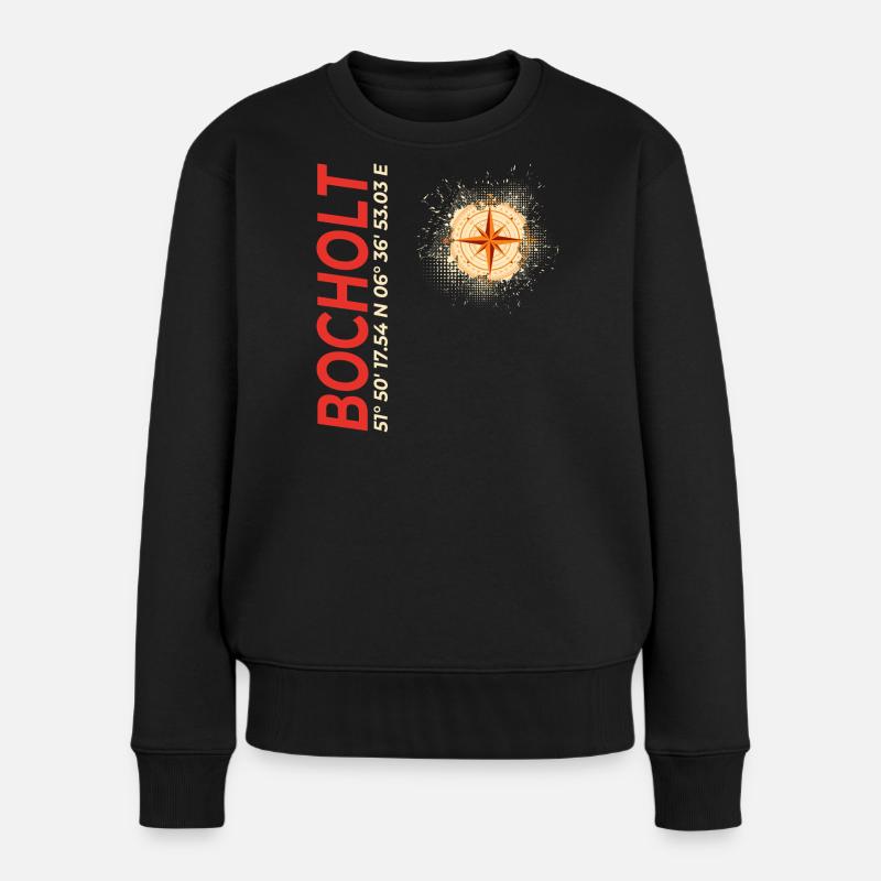Bocholt - Frauen Premium Bio Pullover - Schwarz