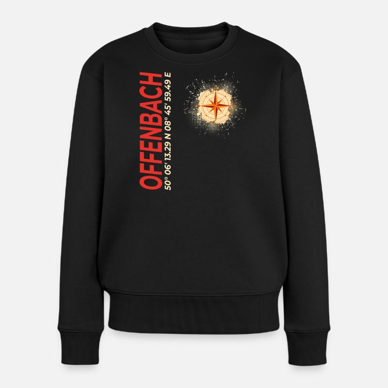 Offenbach - Frauen Premium Bio Pullover - Schwarz