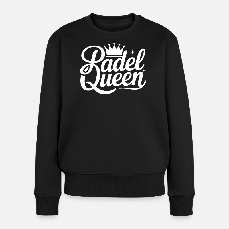 Padel-Königin - Frauen Premium Bio Pullover - Schwarz