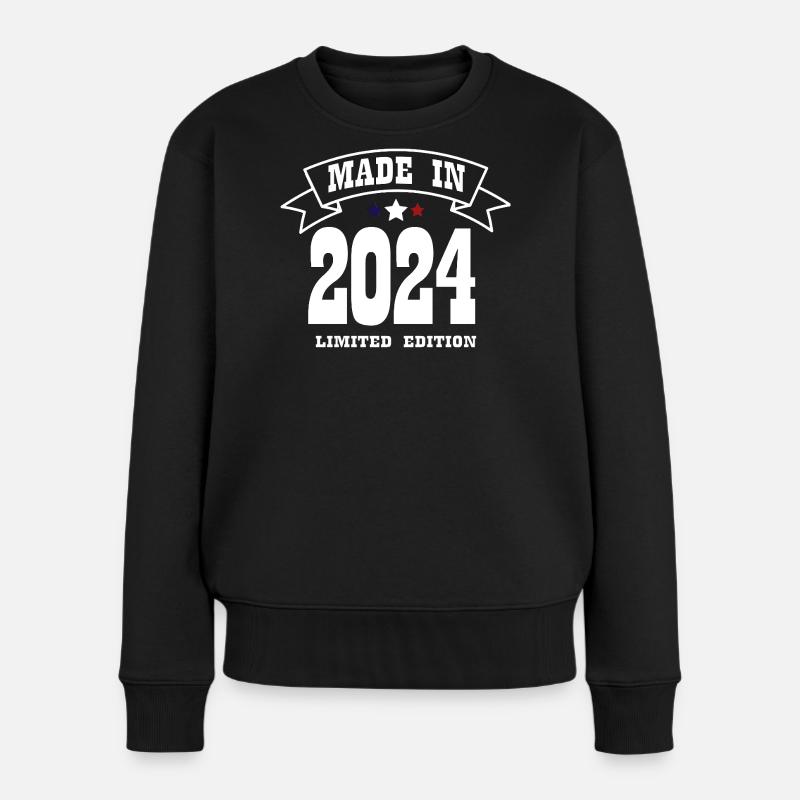 Edition Limitée Made in 2024 BLEU BLANC ROUGE - Pull Premium bio Femme - noir