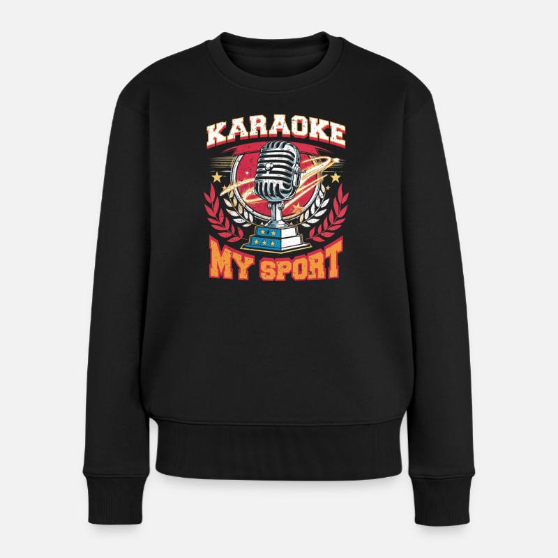 Karaoké Chanteurs de karaoké - Pull Premium bio Femme - noir