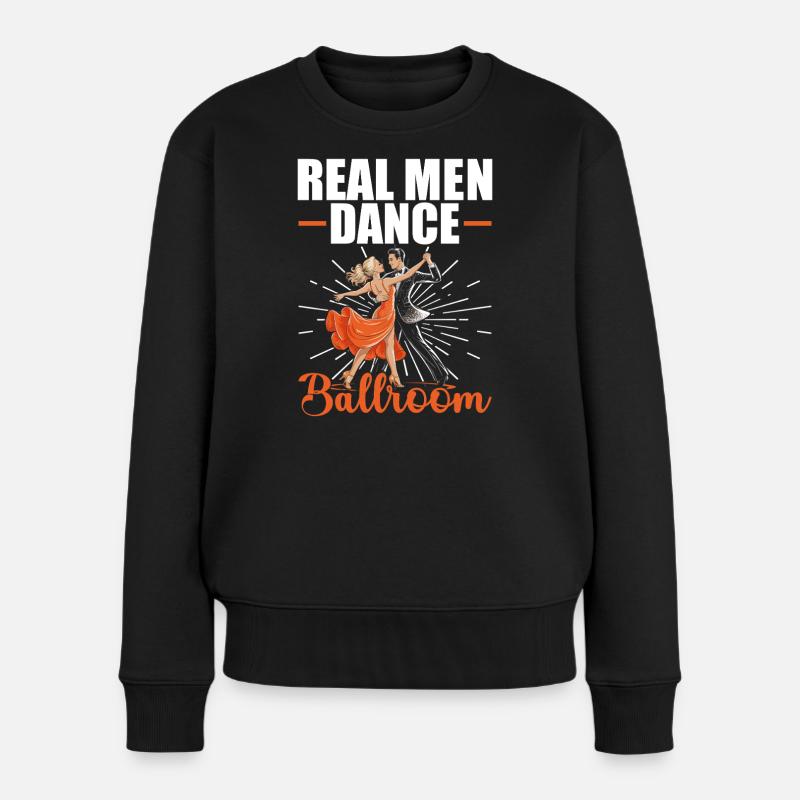 De vrais hommes dansant Salle de bal - Pull Premium bio Femme - noir