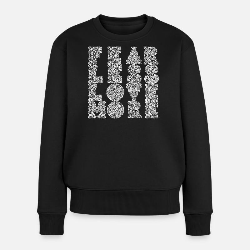 Lettrage ornemental élégant - Pull Premium bio Femme - noir