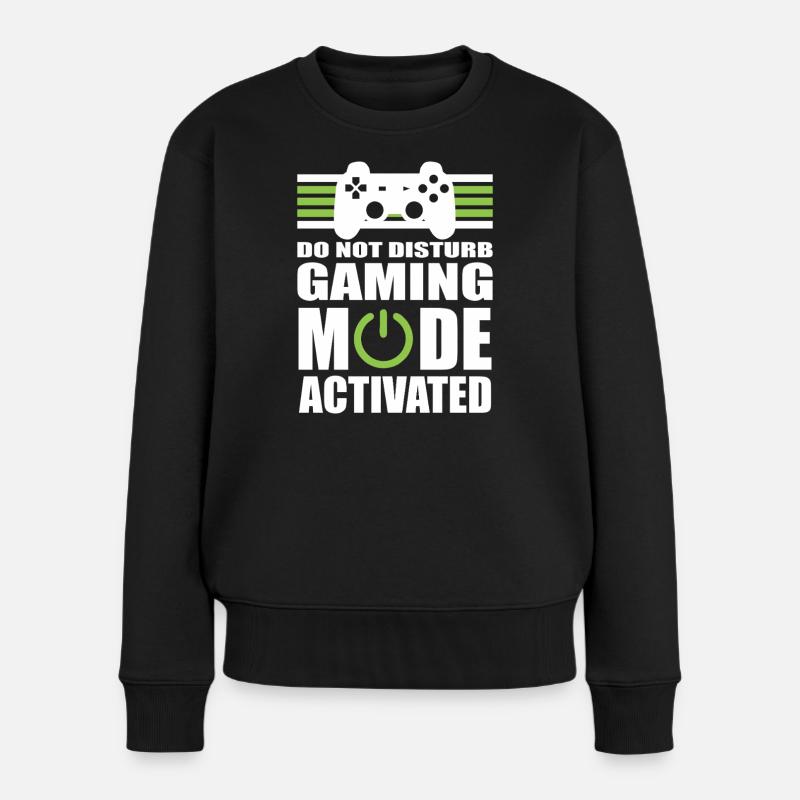 Gaming-Modus: Nicht stören - Frauen Premium Bio Pullover - Schwarz