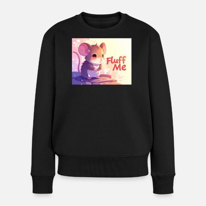 Souris Fluff me - Pull Premium bio Femme - noir