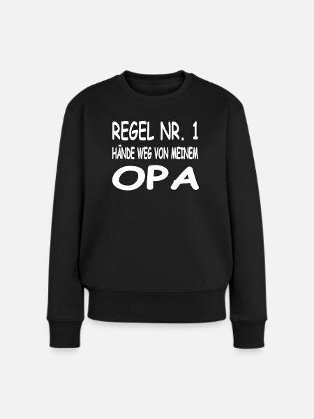 Opa - Frauen Premium Bio Pullover - Schwarz