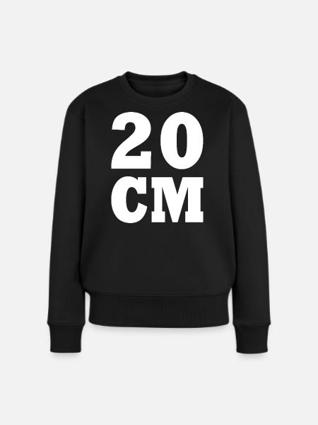 20 cm - Frauen Premium Bio Pullover - Schwarz
