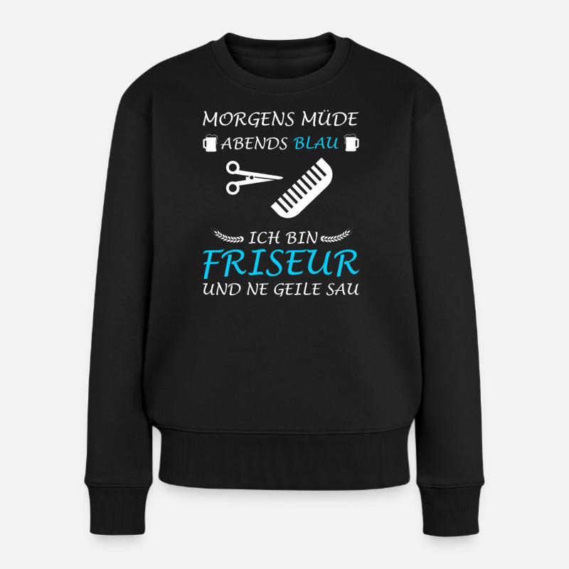Coiffeur Coiffeur Coiffeur Dicton drôle - Pull Premium bio Femme - noir