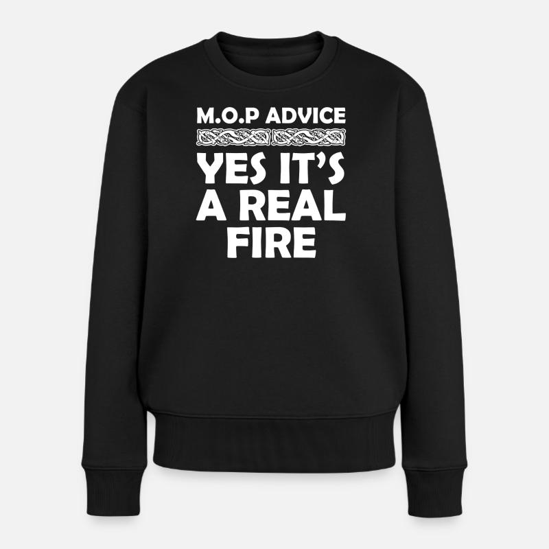MOP - Feu réel - Pull Premium bio Femme - noir
