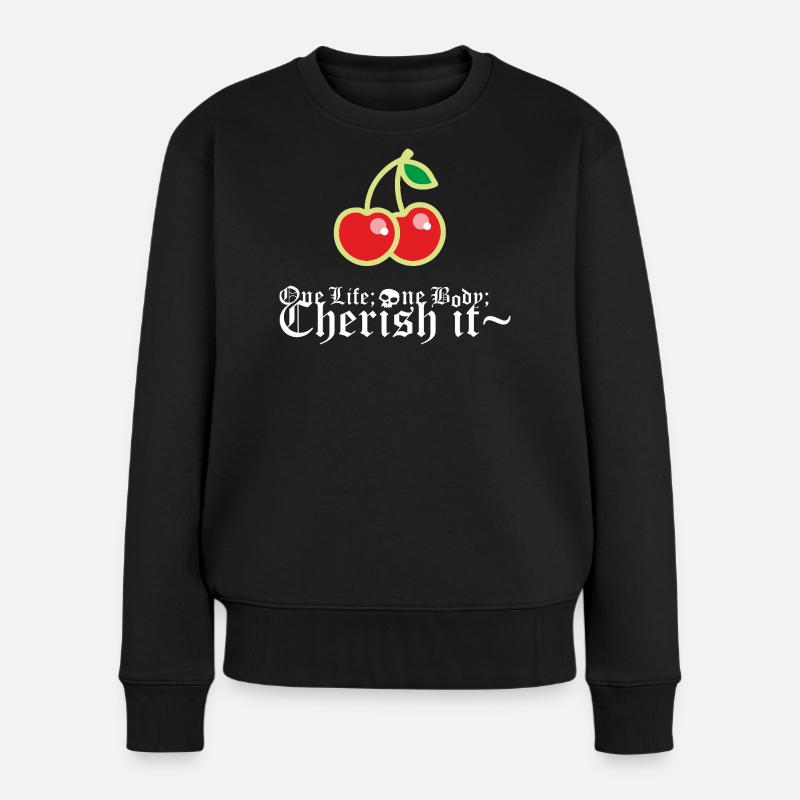 Cherry - Frauen Premium Bio Pullover - Schwarz