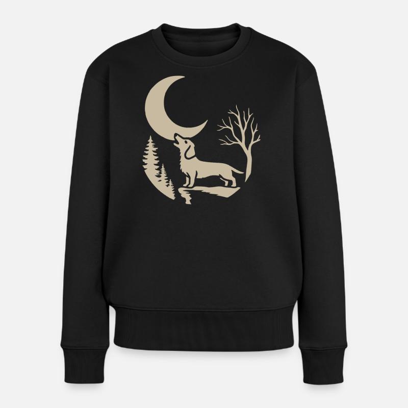 qui hurle avec le teckel - Pull Premium bio Femme - noir