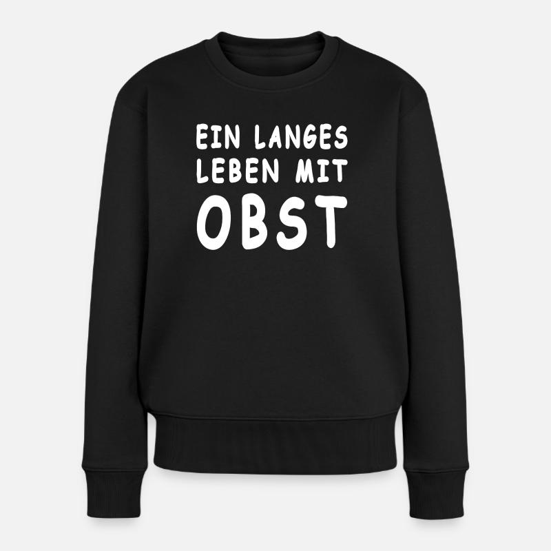 Obst - Frauen Premium Bio Pullover - Schwarz