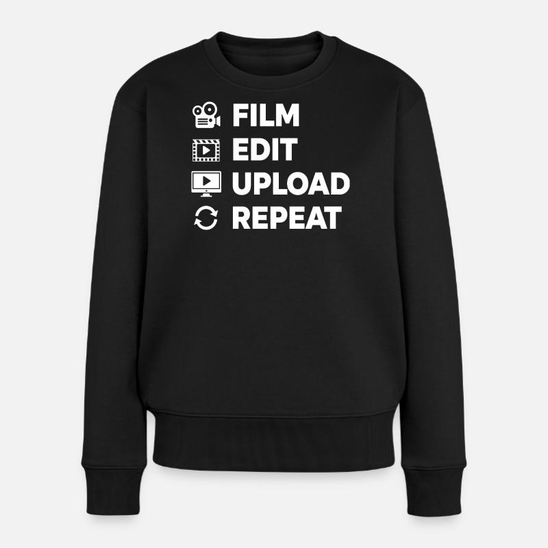 Video Editing Film Making Content Creator - Women's Premium Organic Jumper - black