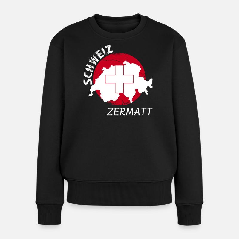 Zermatt - Frauen Premium Bio Pullover - Schwarz