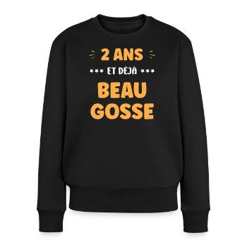 Deux Ans Déjà Beau Gosse - Pull Premium bio Femme - noir - Devant - Julia (174cm)
