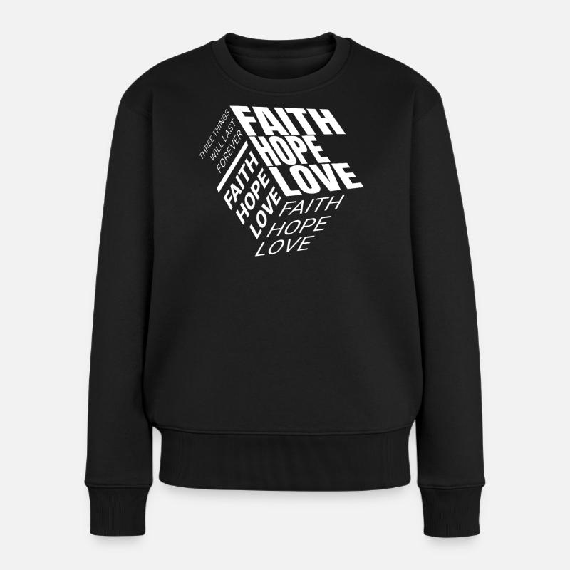Foi Espoir Amour - Pull Premium bio Femme - noir