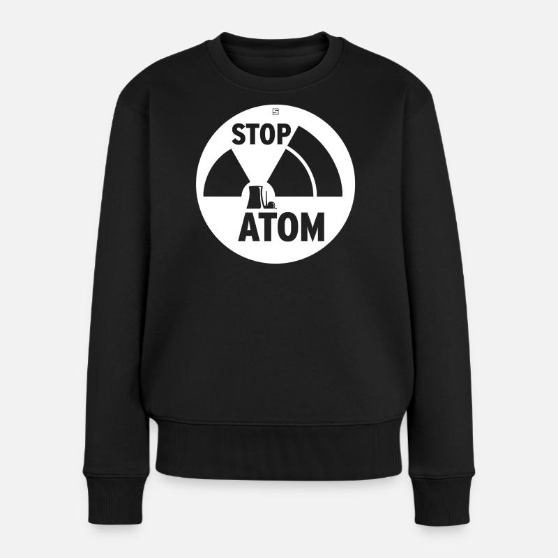 STOP ATOM - Women's Premium Organic Jumper - black