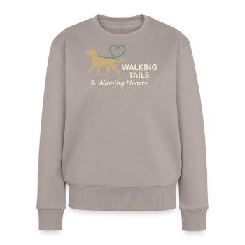 Dog sitter Service de garde d’animaux - Pull Premium bio Femme - taupe - Devant - Julia (174cm)