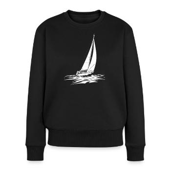 Conception de voilier Sailor Love Sailing - Pull Premium bio Femme - noir - Devant - Julia (174cm)