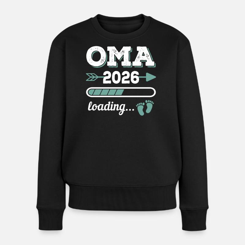 Oma 2026 Loading Werdende Großmutter Geschenkidee - Frauen Premium Bio Pullover - Schwarz