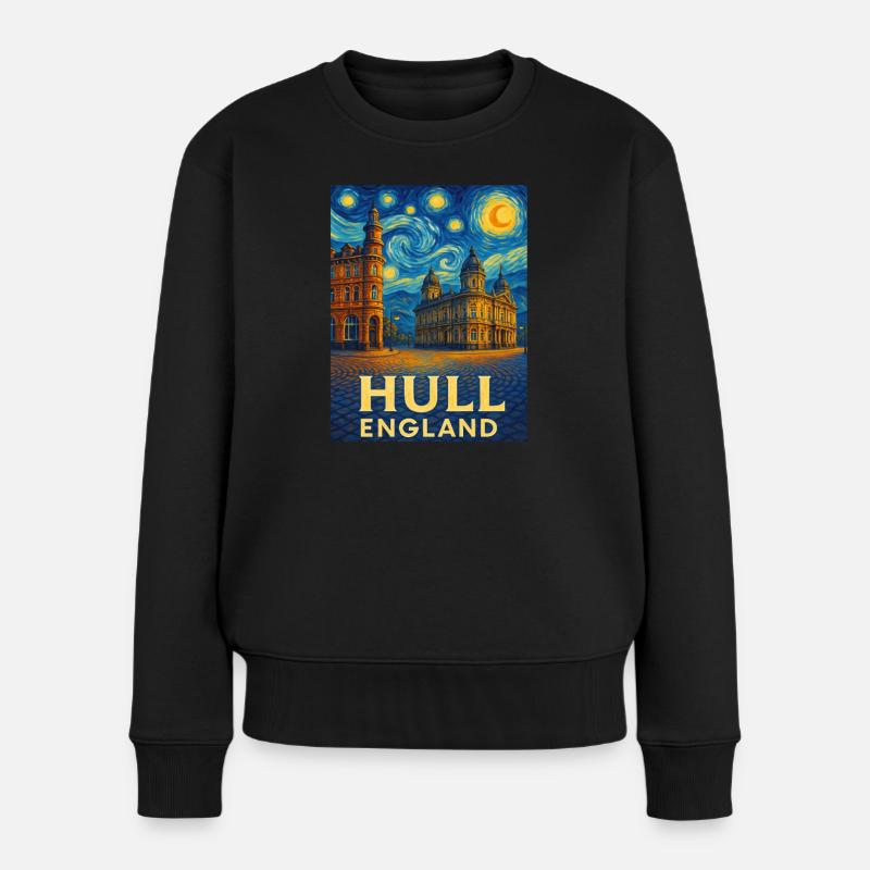 Hull England - Women's Premium Organic Jumper - black