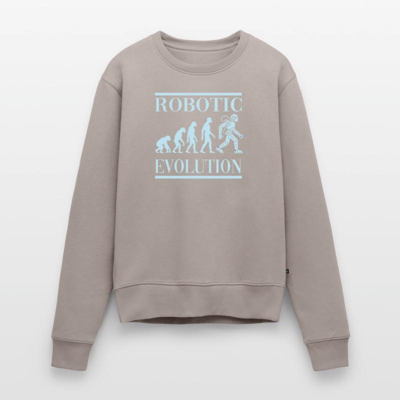 Robot Évolution Progrès Avenir Humain Pull Premium bio Femme