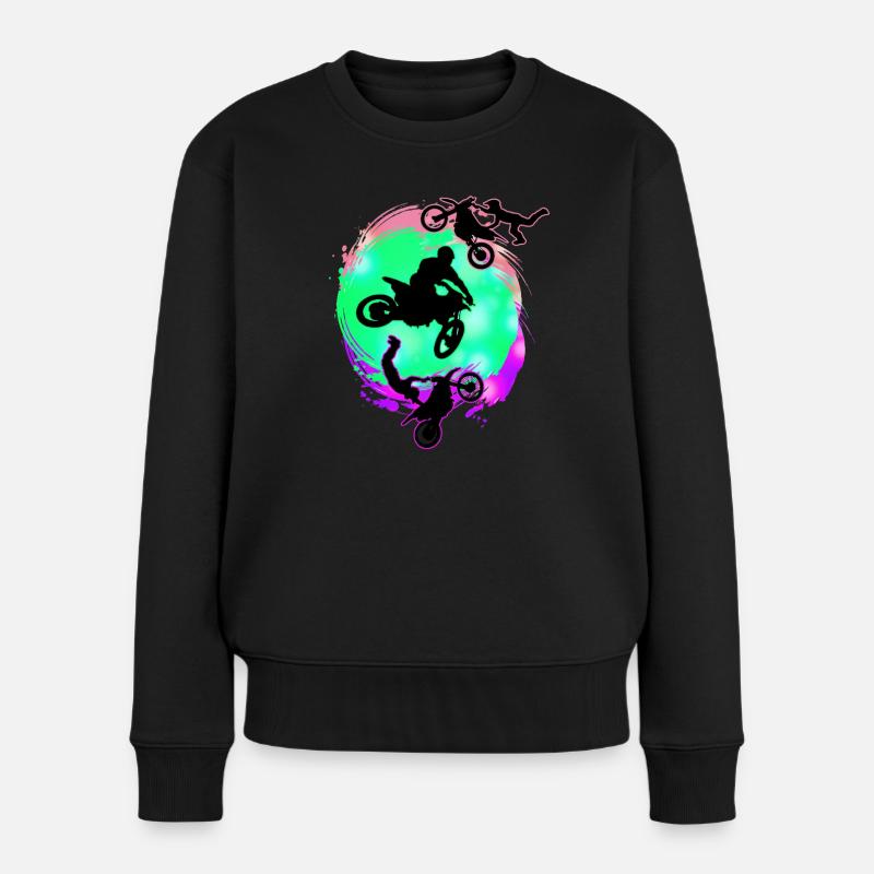 Motocross - MX - Frauen Premium Bio Pullover - Schwarz