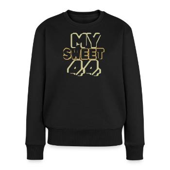 Suess 44 - Frauen Premium Bio Pullover - Schwarz - Vorne - Julia (174cm)